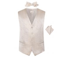 Carlo Cardini Anzugweste mit Paisley-Muster und V-Ausschnitt in 52