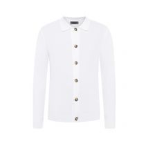 Ferrante Sommerliche Strickjacke mit Streifenstruktur und Umlegekragen in 54