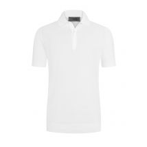 Ferrante Unifarbenes Poloshirt aus Baumwolle in Reiskornstruktur in 52