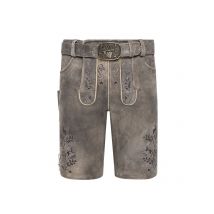 Spieth & Wensky Traditionelle Lederhose Hartmut mit Plattstich-Stickereien in 44
