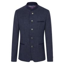 Poldi Traditioneller Trachtenjanker Friedrich aus einem Schurwolle-Leinen-Mix in 52