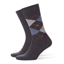 Burlington 2er Pack Socken in Uni und Argyl-Muster in 0