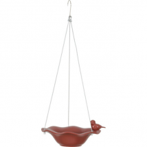 Zolux -Abreuvoir baignoire céramique avec oiseau - coloris terracotta