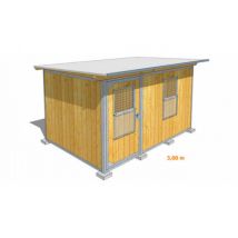 Difac -Abri de jardin en bois Rustica Garden avec 2 fenêtres - 3 m x 2 m