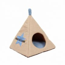 Bubimex -Abri pyramide en jute pour chat - 40 x 40 x 40 cm