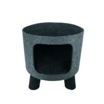 Rosewood -Abri tabouret Charcoal Felt Cat Stool pour chat