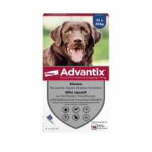 Advantix - soin antiparasitaire pour chiens 25/40 kg Boîte de 4 Pipettes