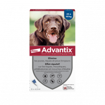 Advantix - soin antiparasitaire pour chiens 25/40 kg Boîte de 6 Pipettes