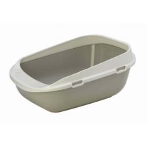 Anka -Bac à litière géant pour chat ou chiot 65 cm Coloris Taupe