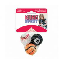 KONG -Balles en caoutchouc Sport Ball pour chien - Lot de 3 balles de diamètre 4,5 cm