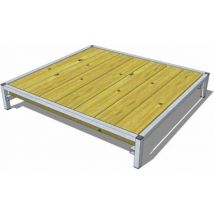 Difac -Banc de couchage en bois avec cadre acier pour chien Grand modèle
