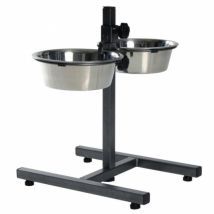 Trixie -Bar double-ecuelles pour chiens Contenance 2 × 2,8 litres Diamètre 24 cm