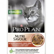 Proplan -Boîtes pour chats Pro Plan Sterilised Bœuf 26 sachets 85 g- Boeuf | Poisson