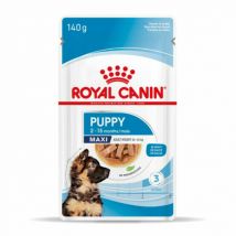 Royal Canin -Bouchées en sauce Maxi Puppy - 10 sachets fraîcheur 140 g (DLUO 6 mois)- Volaille