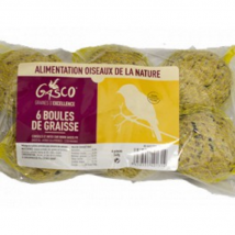 Gasco -Boules de graisse pour oiseaux de la nature - 6 boules (Fin de DLUO)