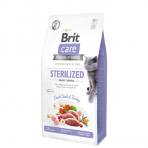 Brit - Care Grain Free Sterilized Weight Control pour chat stérilisé - 7 kg - Reconditionné - DLUO 26/05/2025- Canard