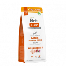 Brit - Care Hypoallergenic Adult Medium Breed agneau et riz pour chien de moyenne race - Sac de 12 kg + 2 kg offerts- Agneau