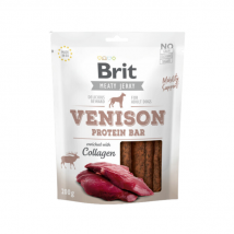 Brit - Jerky Protein Bar pour chien - Cerf - 200 g- Poulet | Insectes | Gibier | Agneau | Saumon | Canard