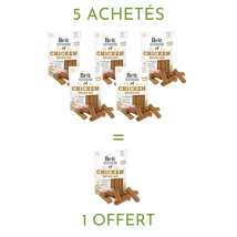 Brit - Jerky Protein Bar pour chien - Poulet - 5 achetés = 1 offert- Poulet | Insectes | Gibier | Agneau | Saumon | Canard