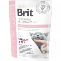 Brit - Veterinary Diets Hypoallergenic Grain Free pour chat - 400 g- Traitement:Hypoallergenique | Troubles digestifs | Allergies, Intolérances