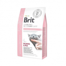 Brit - Veterinary Diets Hypoallergenic Grain Free pour chat - 2 kg- Traitement:Hypoallergenique | Troubles digestifs | Allergies, Intolérances 