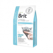 Brit - Veterinary Diets Obesity Grain Free pour chat - 2 kg- Traitement:Obésité- Poulet | Pois