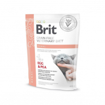 Brit - Veterinary Diets Renal Grain Free pour chat - 400 g- Traitement:Insuffisance rénale- Oeuf | Thon | Saumon