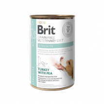 Brit - Veterinary Diets Struvite Grain Free pour chien - Lot de 6 boîtes 400 g- Traitement:Infections urinaires, Calculs- Oeuf | Pois | Dinde