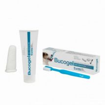 TVM -Bucogel soin et hygiène dentaire pour chiens Tube 50 ml + Doigtier + Brosse