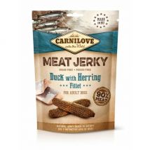 Carnilove - Jerky - friandises canard et hareng pour chien - sachet de 100 g- Canard | Dinde | Hareng