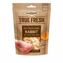 Carnilove - Raw freeze-dried pour chien - Lapin et citrouille - 40 g- Canard | Lapin | Fruits | Citrouille