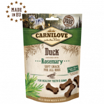 Carnilove - Semi Moist Snack 200 g pour chien - Canard et romarin- Sardine | Truite | Canard | Caille