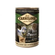 Carnilove - Wild Meat 400 g pour chien adulte - Canard et Faisan- Canard | Agneau | Gibier | Renne | Saumon | Dinde | Sanglier