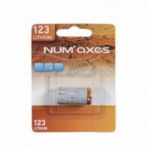 Numaxes -Pile ronde Lithium 3 Volts CR123