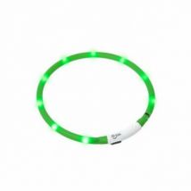 Flamingo -Collier lumineux Visio Light à LED pour chien Vert