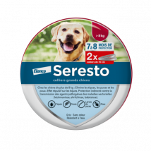 Seresto -Collier Anti-puces et tiques pour chien Chiens > 8 kg - 2 colliers