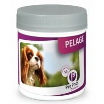 Pet-Phos -Complément alimentaire Pelage pour chien boîte 450 comprimés- Traitement:Peau et Pelage- Porc