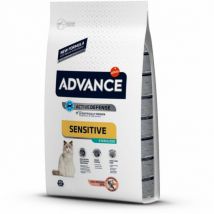 Advance -Croquettes pour chats Sterilised Saumon - Sac de 1,5 kg (Fin de DLUO)- Orge | Saumon