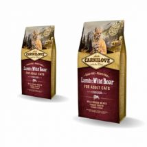 Carnilove - chat stérilisé Agneau & Sanglier - Sac de 6 kg - Lot de 2- Agneau | Sanglier