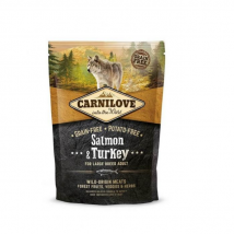 Carnilove - Adult saumon & dinde pour chien de grande race - Sac de 1,5 kg- Canard | Dinde | Saumon