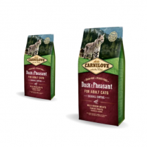 Lot de 2 -Carnilove -Croquettes spéciales boules de poil pour chat Canard & Faisan - Sac de 6 kg - lot de 2- Canard | Faisan