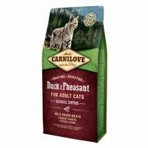 Carnilove -Croquettes spéciales boules de poil pour chat Canard & Faisan - Sac de 6 kg- Canard | Faisan