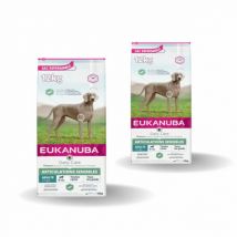 Eukanuba -Croquettes Adulte Daily Care Articulations Sensibles - Lot de 2 - Sac des 12 kg- Dinde | Poulet