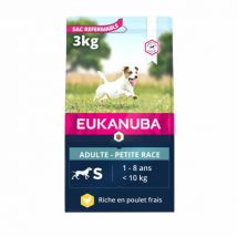 Eukanuba -Croquettes Adulte Petites Races - Sac de 3 kg- Dinde | Poulet