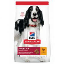 Hill's -Croquettes Science Plan Canine Adulte Medium Poulet - Sac de 14 kg- Poulet