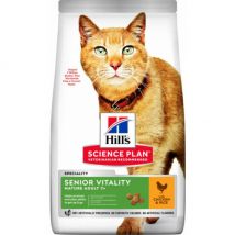 Hill's -Croquettes Science Plan Feline Adult 7+ Youthful Vitality Poulet - Sac de 7 kg- Poulet