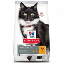 Hill's -Croquettes Science Plan Feline Mature Adult Sterilised 7+ au poulet pour chat - Sac de 10kg- Poulet