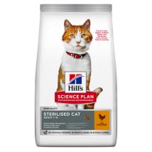 Hill's -Croquettes Science Plan Feline Adult Sterilised au poulet pour chat - Sac de 3 kg- Poulet