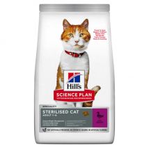 Hill's -Croquettes Science Plan Feline Adult Sterilised au thon ou canard pour chat - Canard - Sac de 3kg- Thon | Canard