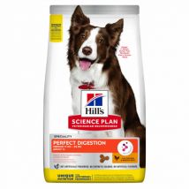Hill's -Croquettes Science Plan Perfect Digestion Medium au poulet pour chien adulte - Sac de 2,5 kg- Poulet
